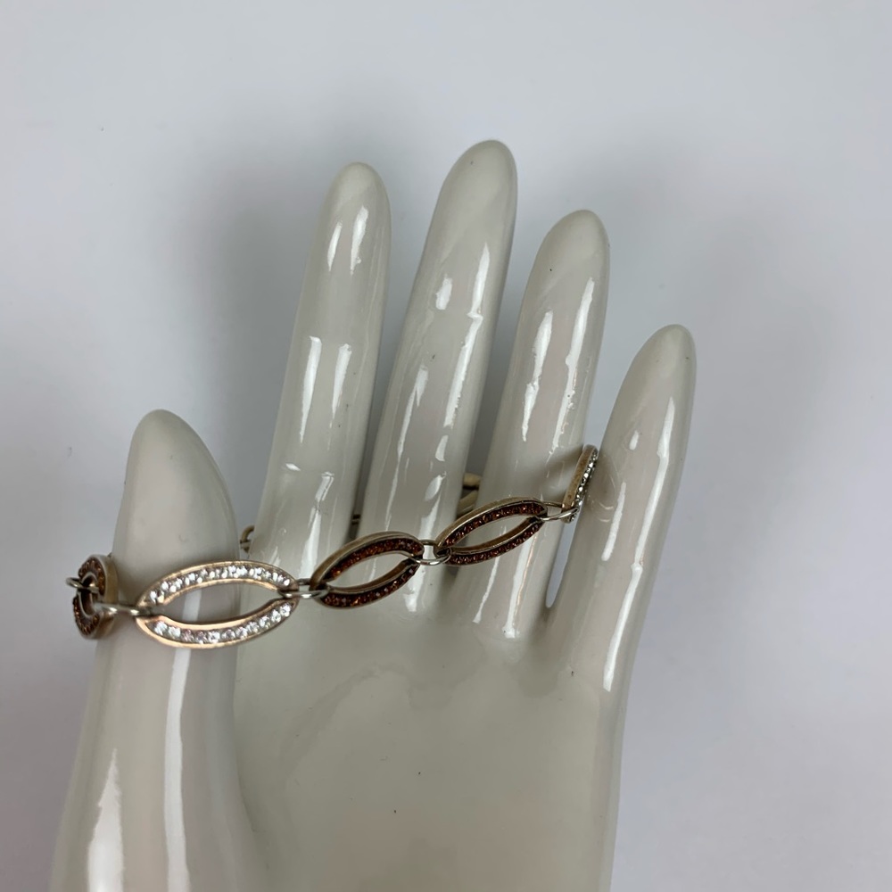Silver Rhinestone 7” Bracelet - Picture 3 of 6